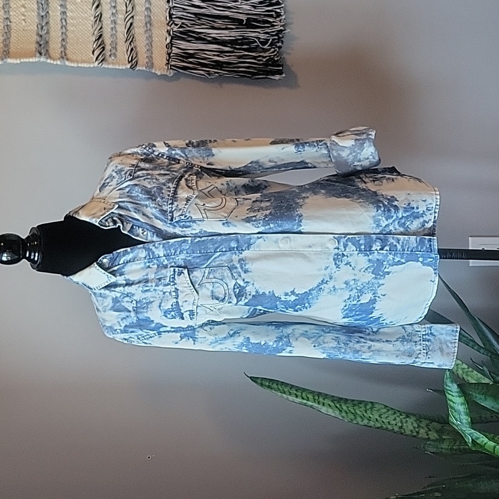True Religion Bleached Western Denim Shirt